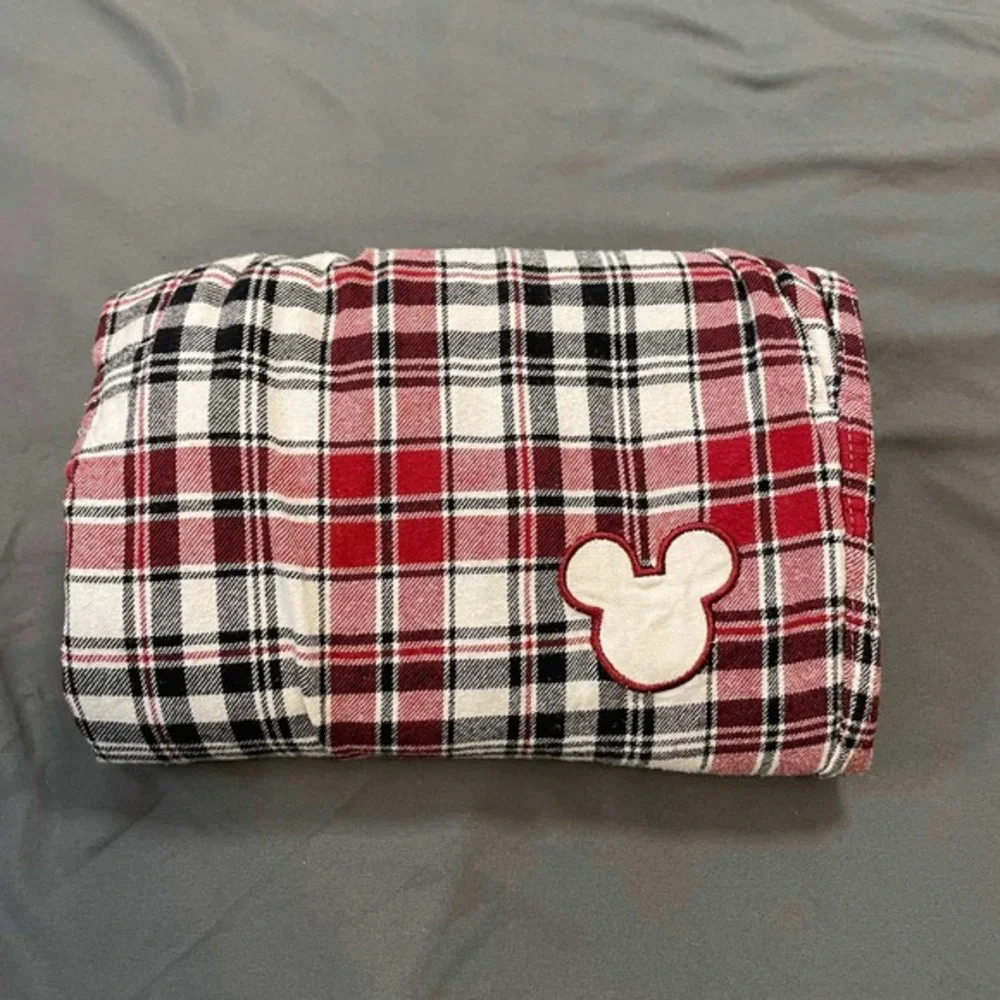 Disney Mickey Mouse Plaid Pajama Pants Red White Black Women Medium Lounge Sleep - Picture 7 of 7